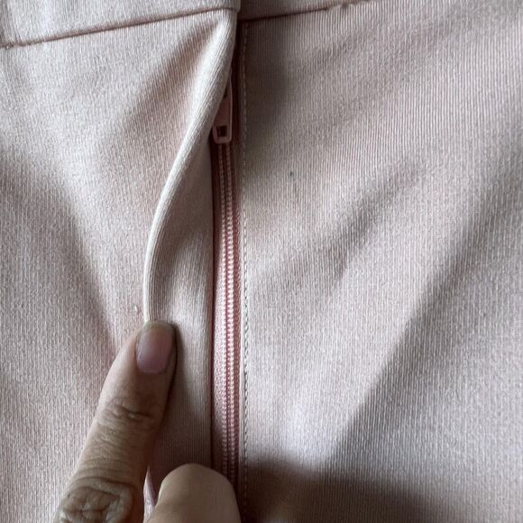 MaxMara Pants Women Small 26" Waist Pink Cropped Straight Dress Ankle Trousers - Picture 5 of 15